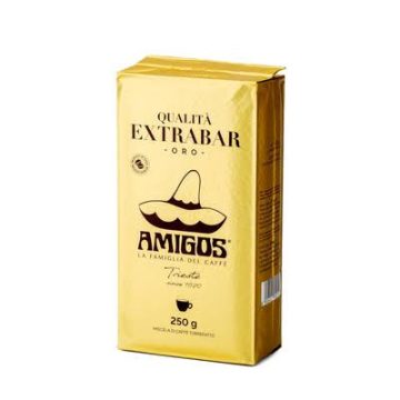 AMIGOS Qualita Extrabar Oro, őrölt kávé 250g
