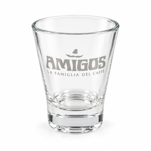AMIGOS Bicchierino üveg kávéspohár és kísérő pohár 50ml