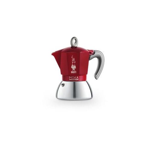 BIALETTI Moka Induction kotyogós kávéfőző 4 csészés piros