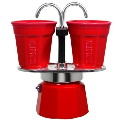 BIALETTI Mini Express kotyogós kávéfőző, 2 adagos piros 2 csészés