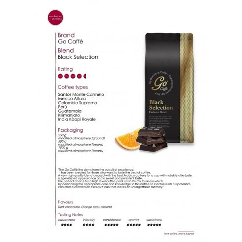 GO CAFFÉ Black Selection szemes kávé 500g 