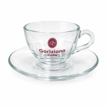 GORIZIANA üveg espresso kávéscsésze és alj