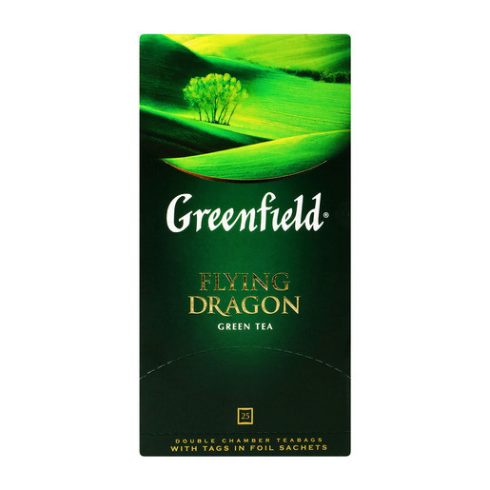 Greenfield Flying Dragon tea filteres zöld tea - doboza picit sérűlt