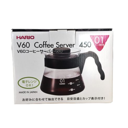 HARIO COFFEE SERVER V60-01 MICROWAVE-450ml
