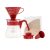 Hario V60-02 dripper, csepegtető, filter kávé készítő szett piros