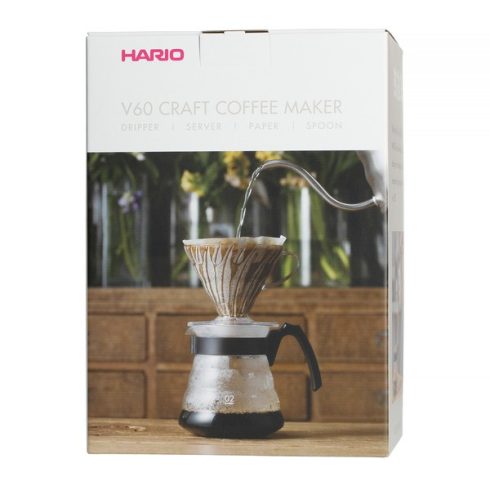 Hario V60-02 dripper, csepegtető, filter kávé készítő szett átlátszó tölcsérrel 