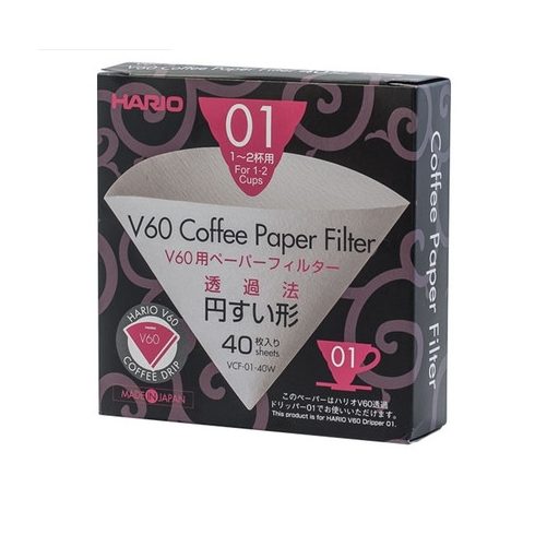 HARIO V60 fehér papír filter 1 adagos 40db VCF-01-40W