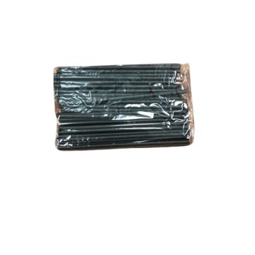   Szívószál papír, fekete 8 mm x 230mm, 100 db-os csomagban