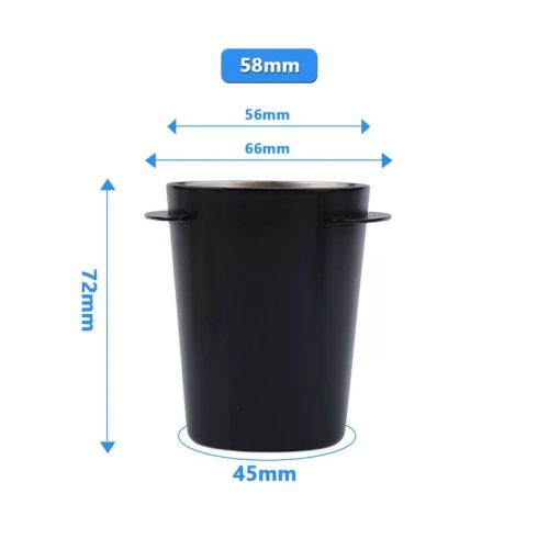 Kávé örlemény őrölt kávé tartó pohár saválló 57 - 58mm