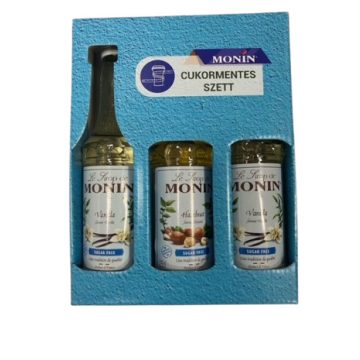   Monin szirup cukormentes kávé szett 3 x 250ml díszdobozban