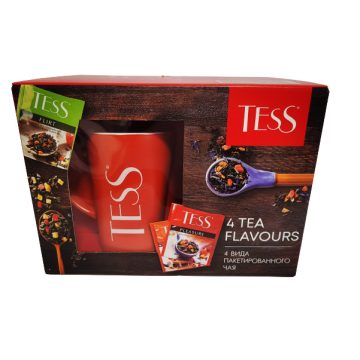 TESS teaválogatás 4 féle ízben bögrével
