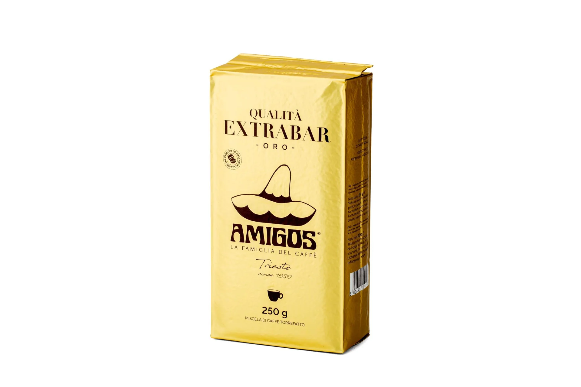 AMIGOS Qualita Extrabar Oro, őrölt kávé 250g