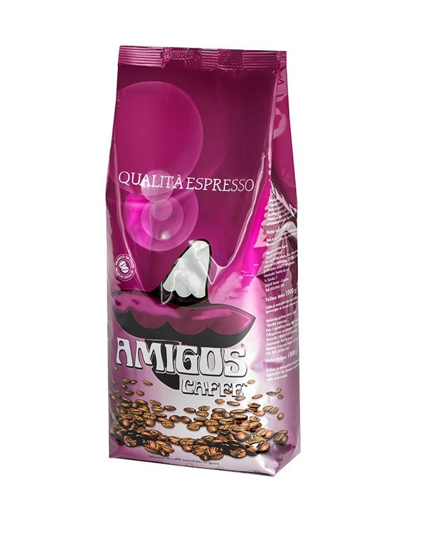 AMIGOS QUALITA ESPRESSO szemes kávé 1000g AMIGOS QUALITA ESPRESSO szemes kávé 1000g