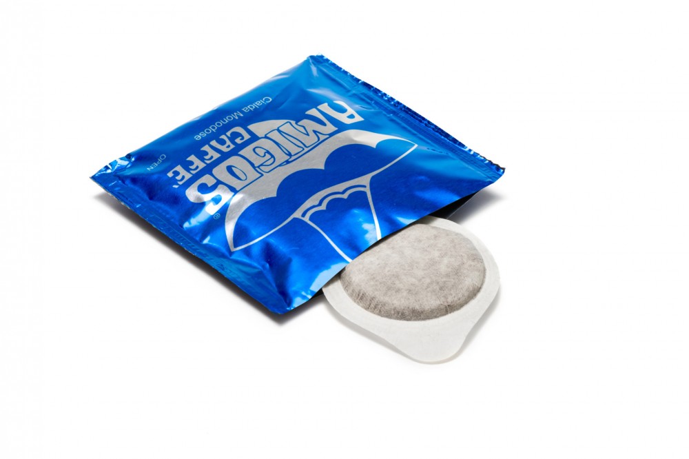 AMIGOS BLU kávé pod, ESE pod ömlesztett AMIGOS BLU kávé pod, ESE pod ömlesztett