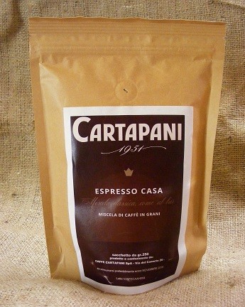 CARTAPANI ESPRESSO CASA szemes kávé 250g CARTAPANI ESPRESSO CASA szemes kávé 250g