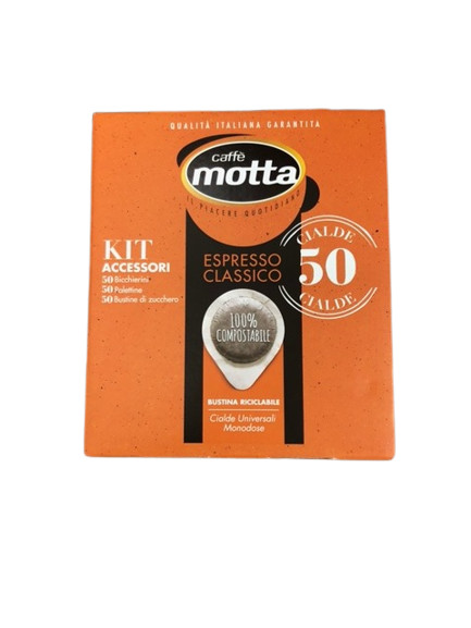 MOTTA kávépod ESE pod + cukor + pohár + keverőpálcika 50db-os készlet MOTTA kávépod ESE pod + cukor + pohár + keverőpálcika 50db-os készlet